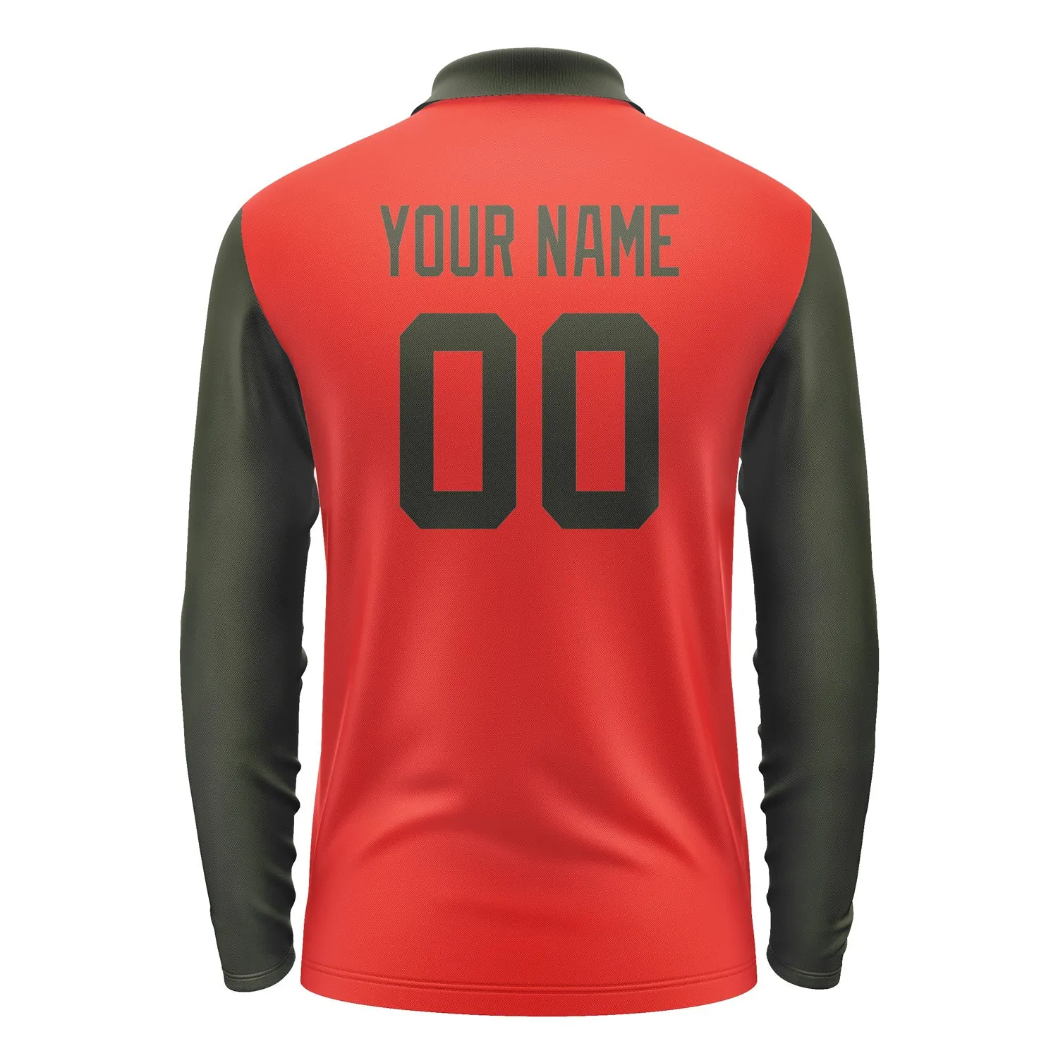 Custom Orange Red Olive Long Sleeve Polo Shirt sold by Tailorly product image thumbnail 3