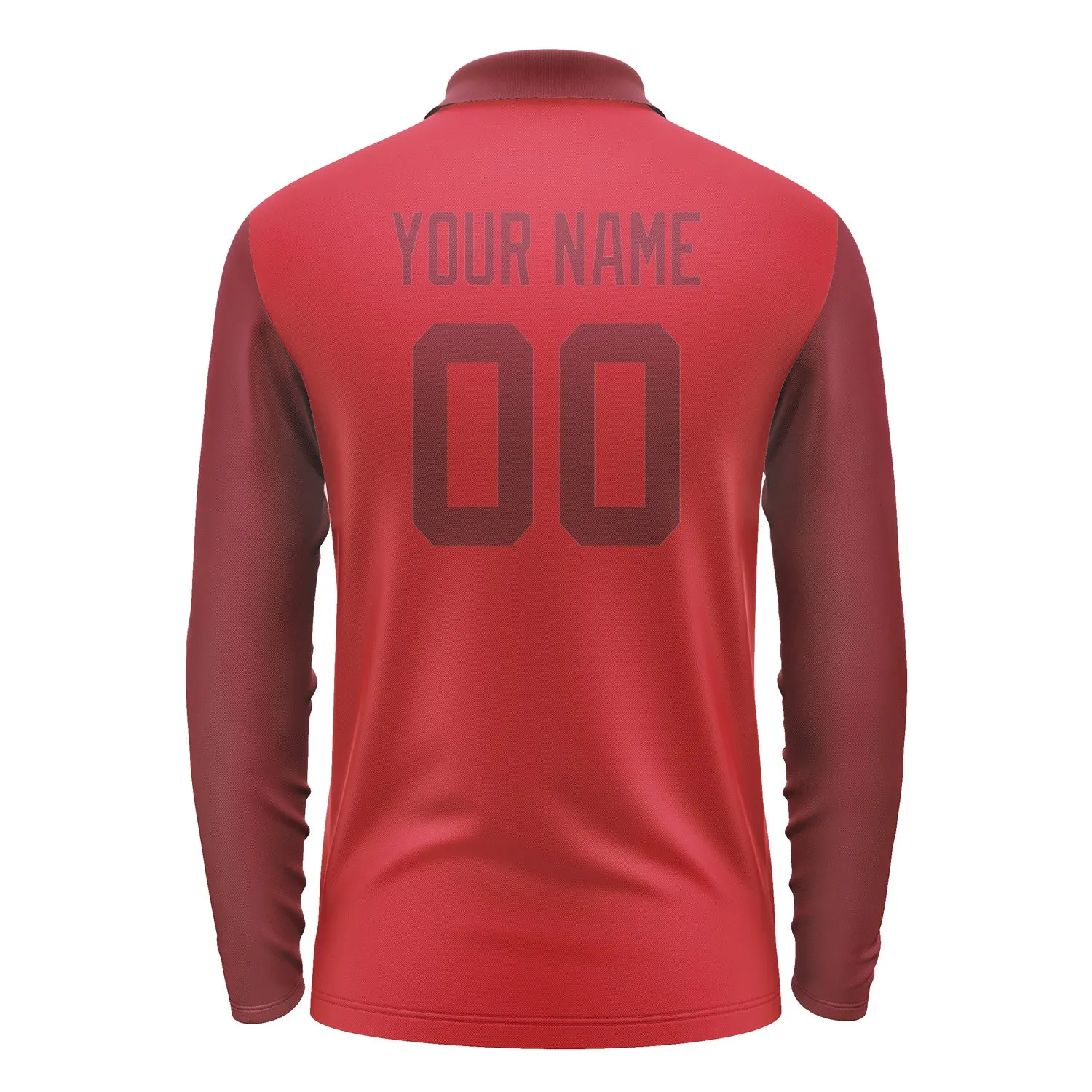 Custom Red Crimson Red Long Sleeve Polo Shirt sold by Tailorly product image thumbnail 3