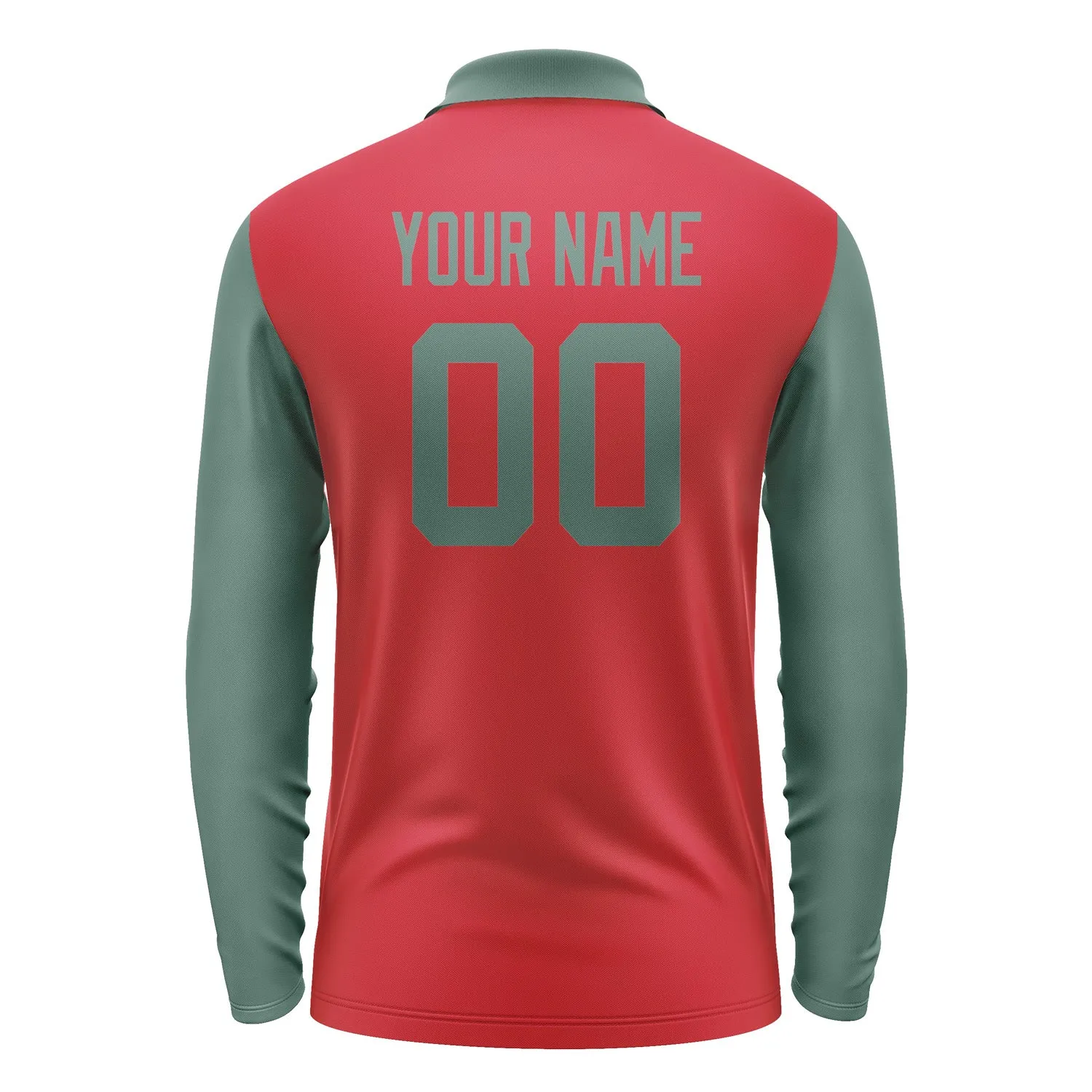 Custom Red Blue Green Long Sleeve Polo Shirt sold by Tailorly product image thumbnail 3