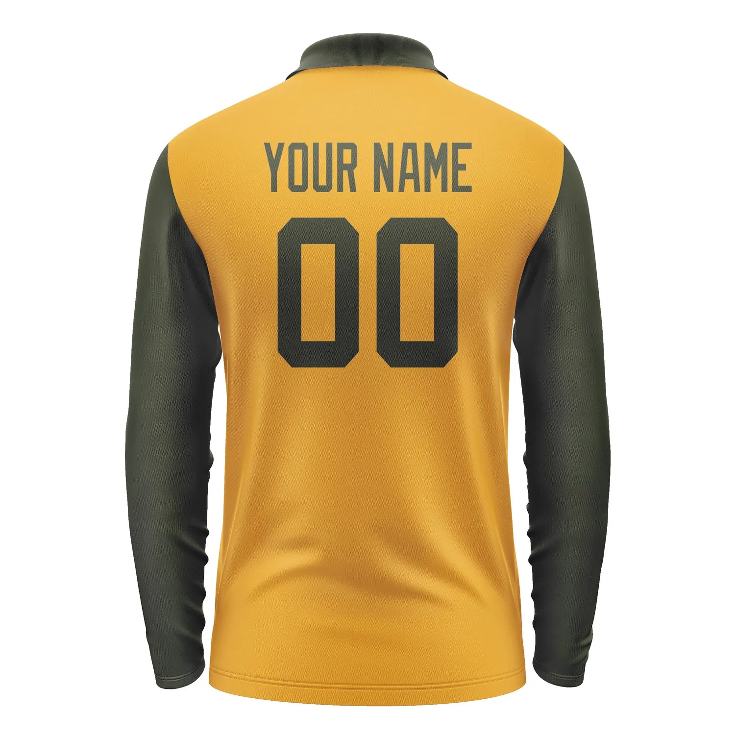 Custom Yellow Olive Long Sleeve Polo Shirt sold by Tailorly product image thumbnail 3
