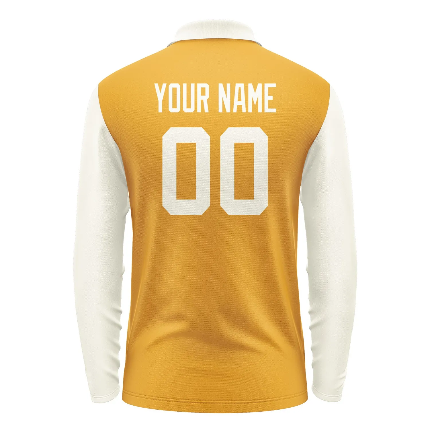 Custom Yellow Cream Long Sleeve Polo Shirt sold by Tailorly product image thumbnail 3