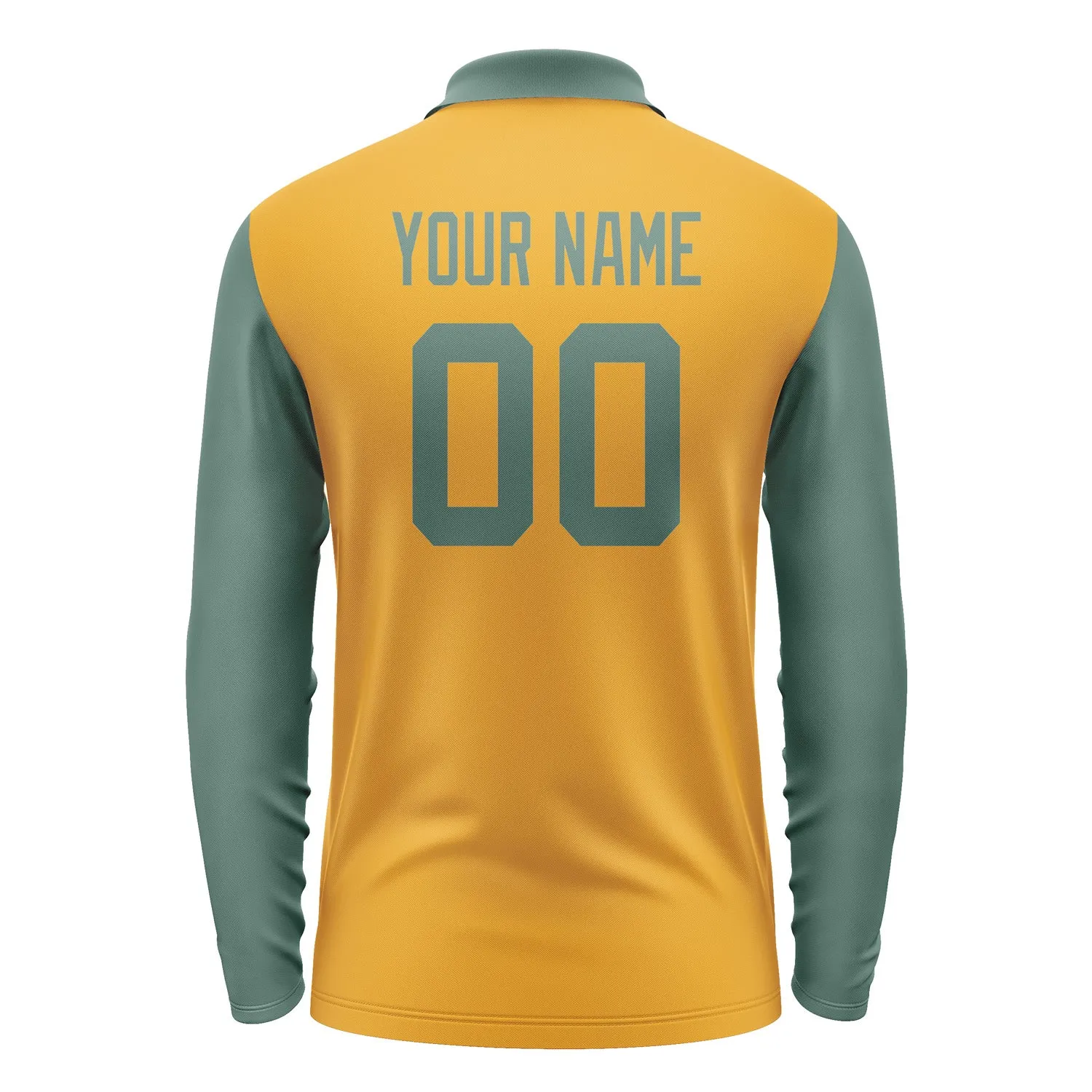 Custom Yellow Blue Green Long Sleeve Polo Shirt sold by Tailorly product image thumbnail 3