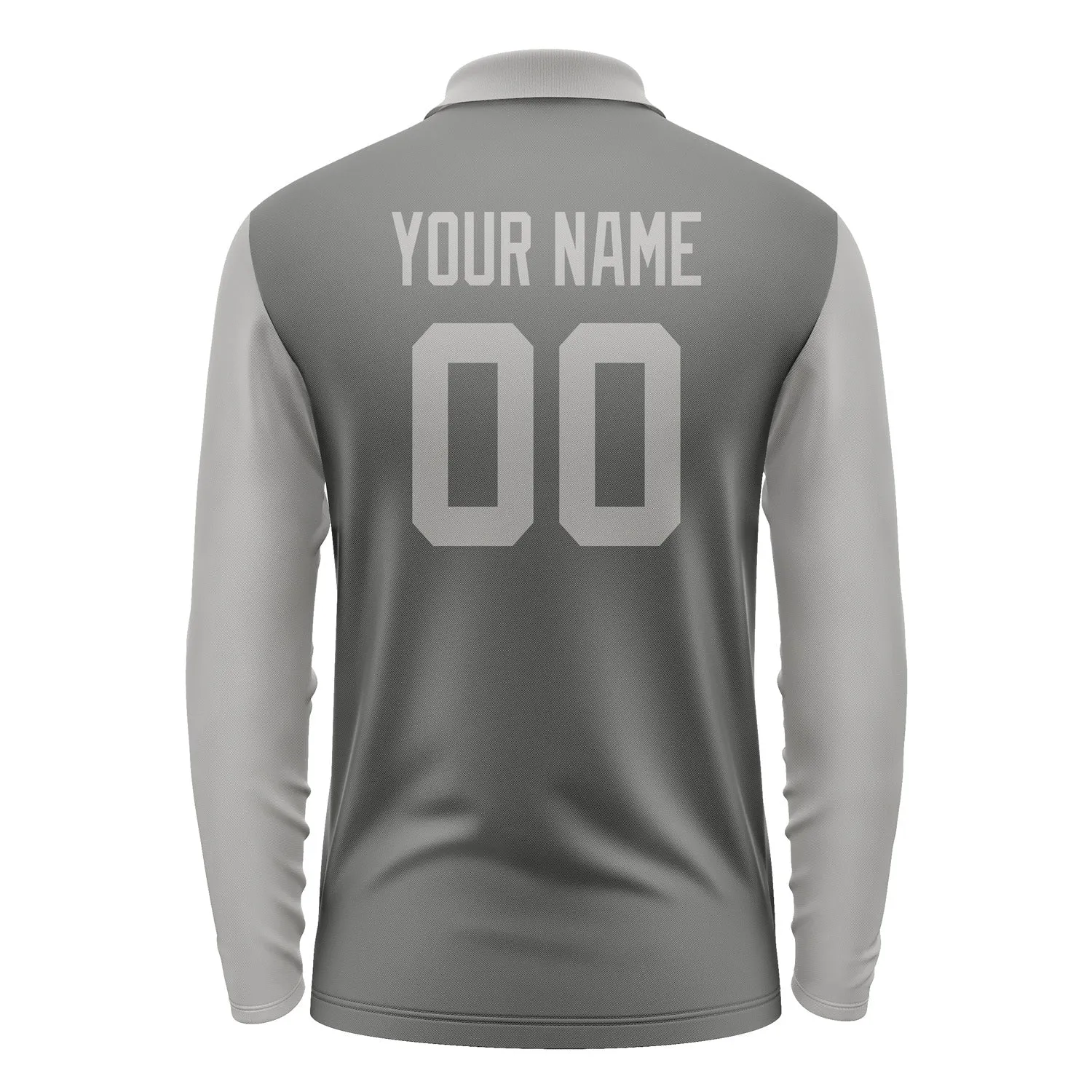 Custom Dark Grey Gray Long Sleeve Polo Shirt sold by Tailorly product image thumbnail 3