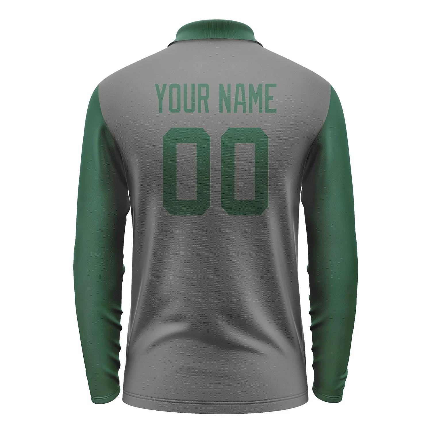 Custom Dark Grey Green Long Sleeve Polo Shirt sold by Tailorly product image thumbnail 3