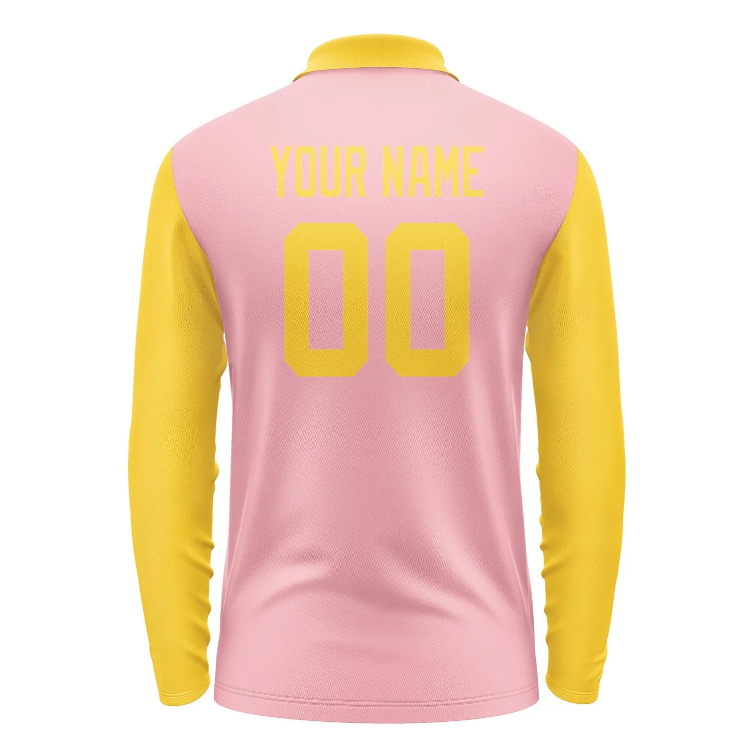 Custom Light Pink Gold Long Sleeve Polo Shirt sold by Tailorly product image thumbnail 3