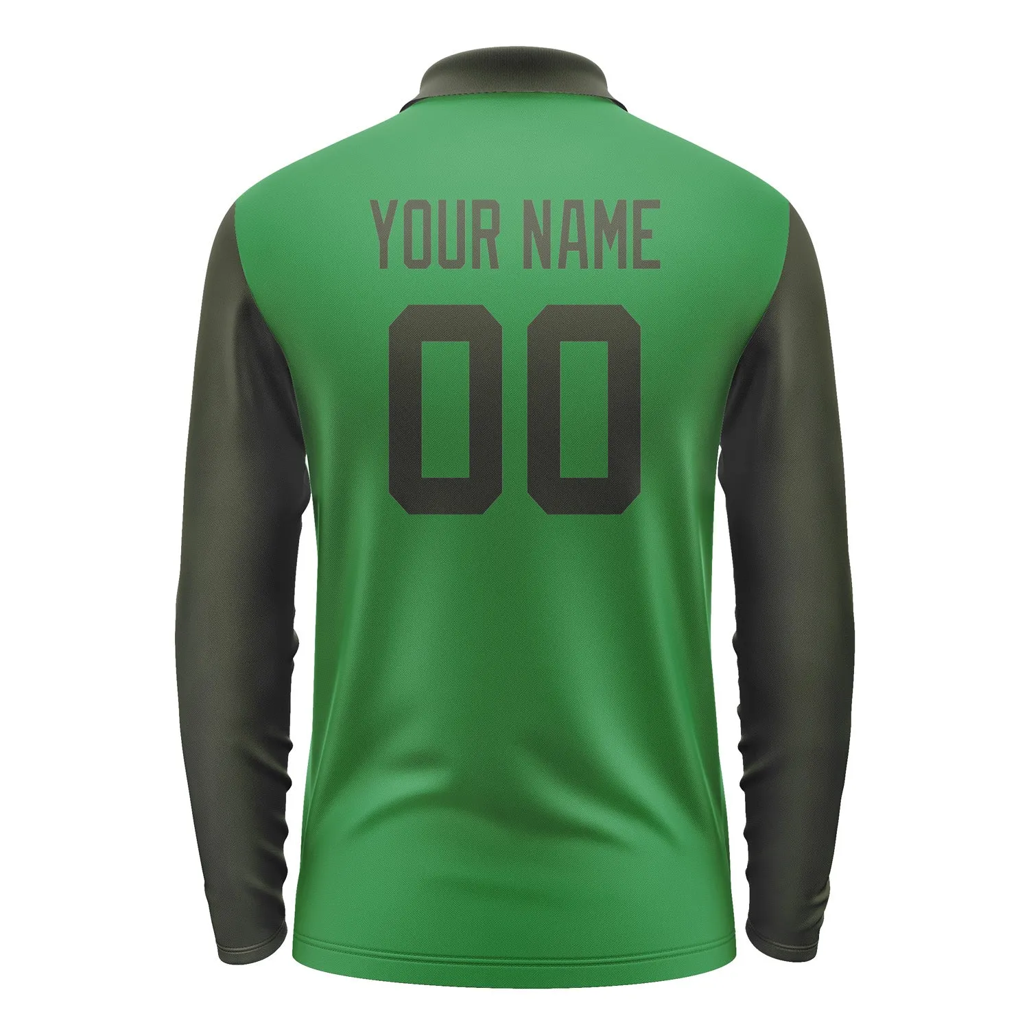 Custom Emerald Green Olive Long Sleeve Polo Shirt sold by Tailorly product image thumbnail 3