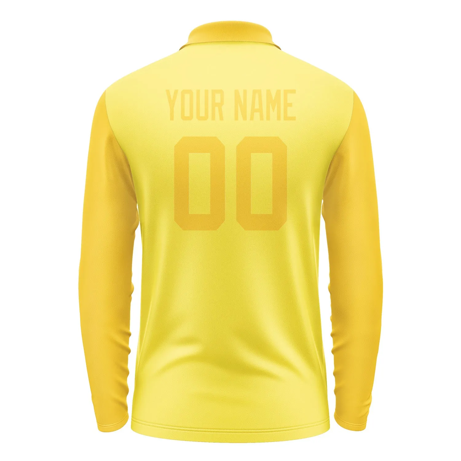 Custom Light Yellow Gold Long Sleeve Polo Shirt sold by Tailorly product image thumbnail 3