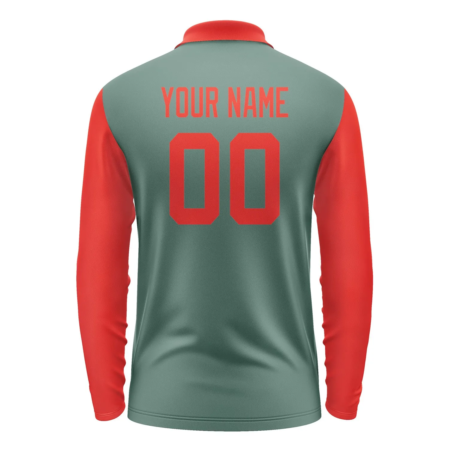 Custom Blue Green Orange Red Long Sleeve Polo Shirt sold by Tailorly product image thumbnail 3