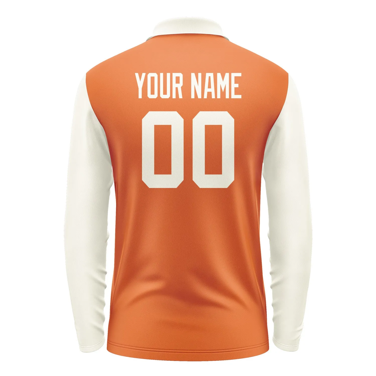 Custom Orange Cream Long Sleeve Polo Shirt sold by Tailorly product image thumbnail 3