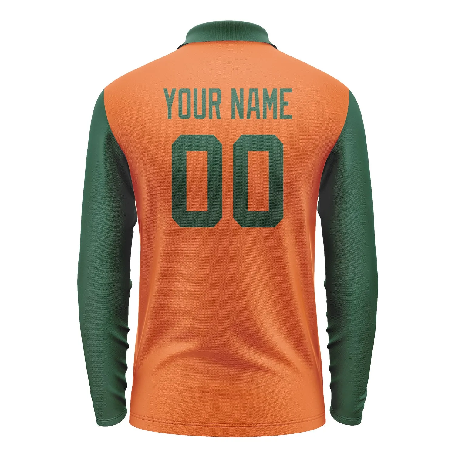 Custom Orange Green Long Sleeve Polo Shirt sold by Tailorly product image thumbnail 3