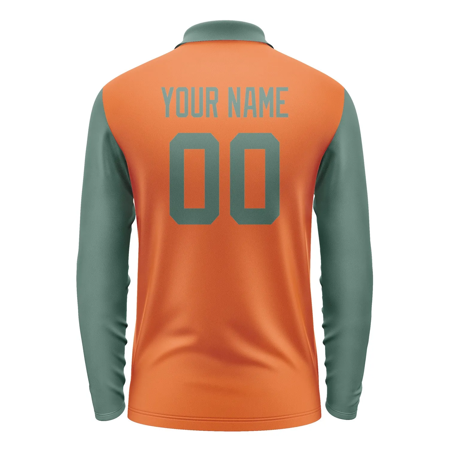 Custom Orange Blue Green Long Sleeve Polo Shirt sold by Tailorly product image thumbnail 3