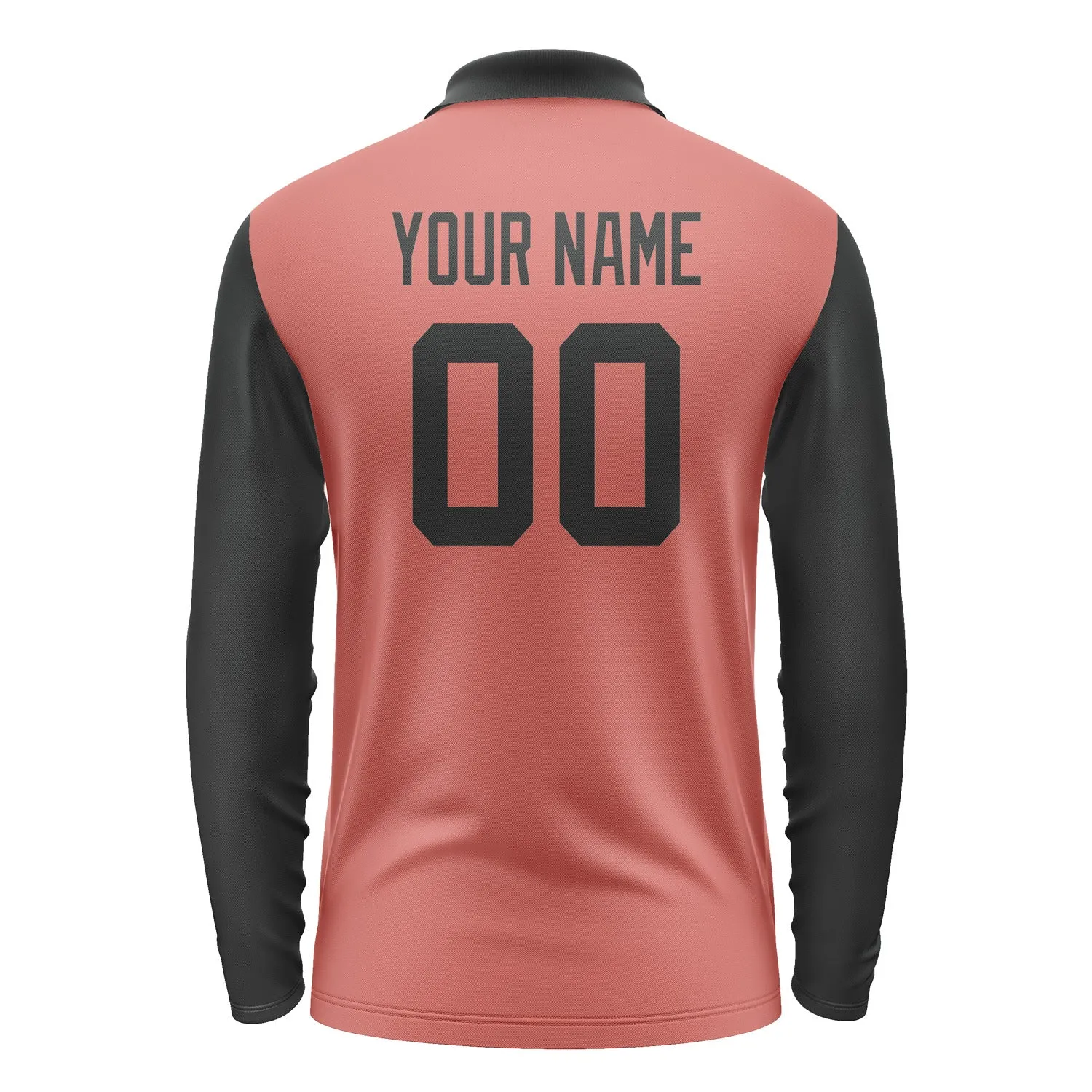 Custom Copper Rose Black Long Sleeve Polo Shirt sold by Tailorly product image thumbnail 3