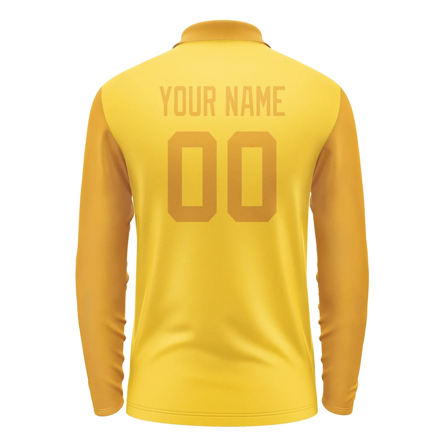 Custom Gold Yellow Long Sleeve Polo Shirt sold by Tailorly product image thumbnail 3