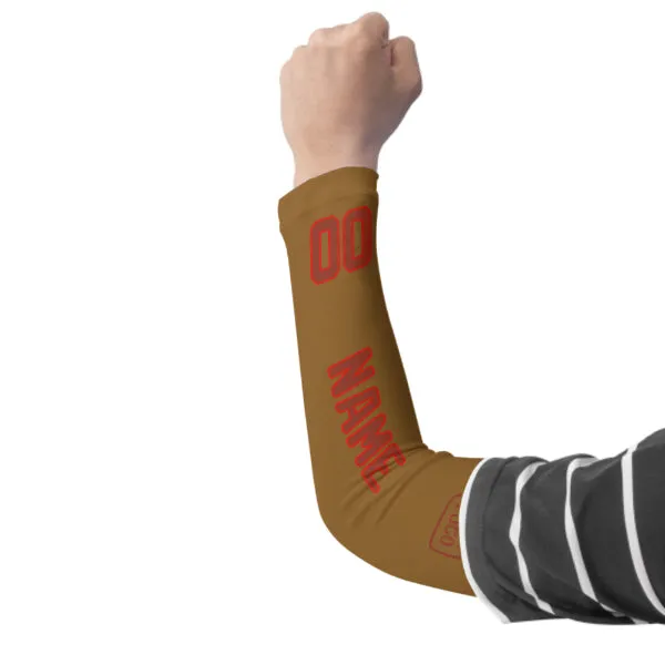 Custom Khaki Coral Red Arm Sleeve sold by Tailorly product image thumbnail 3