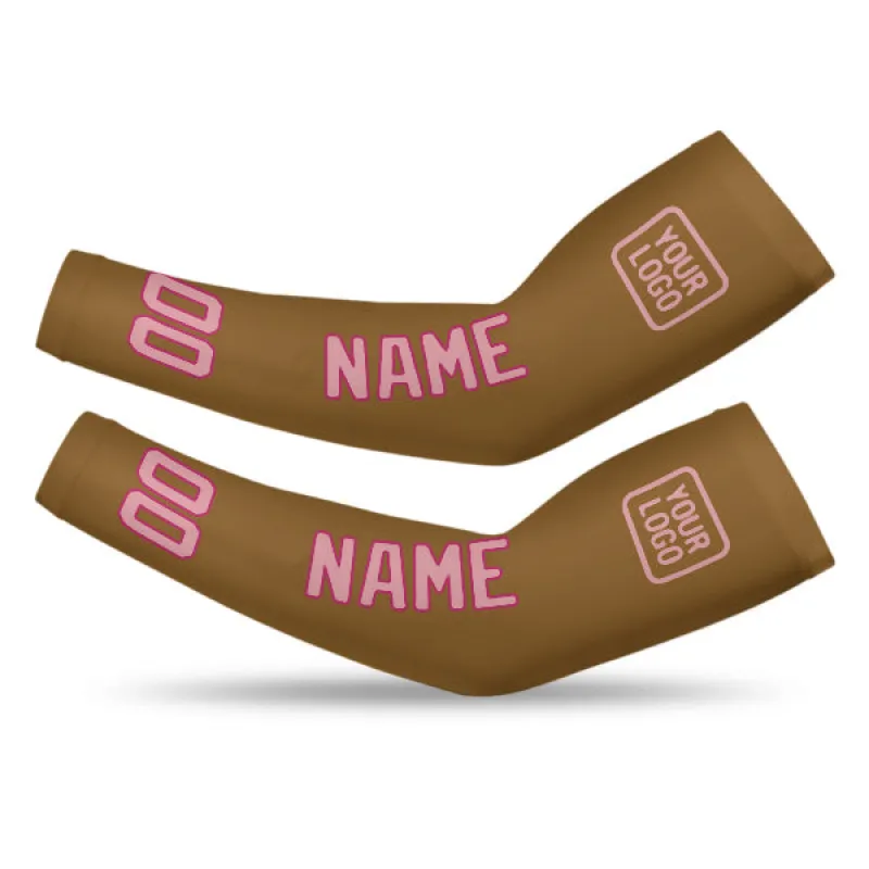 Custom Khaki Light Pink Arm Sleeve made by Tailorly