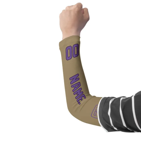 Custom Light Khaki Light Purple Arm Sleeve sold by Tailorly product image thumbnail 3