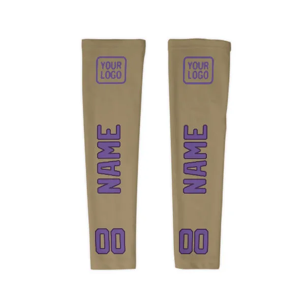 Custom Light Khaki Light Purple Arm Sleeve sold by Tailorly product image thumbnail 4