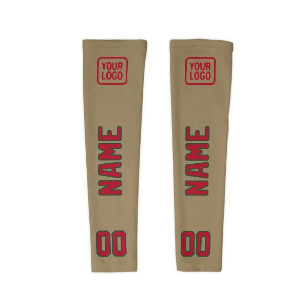Custom Light Khaki Red Arm Sleeve sold by Tailorly product image thumbnail 4