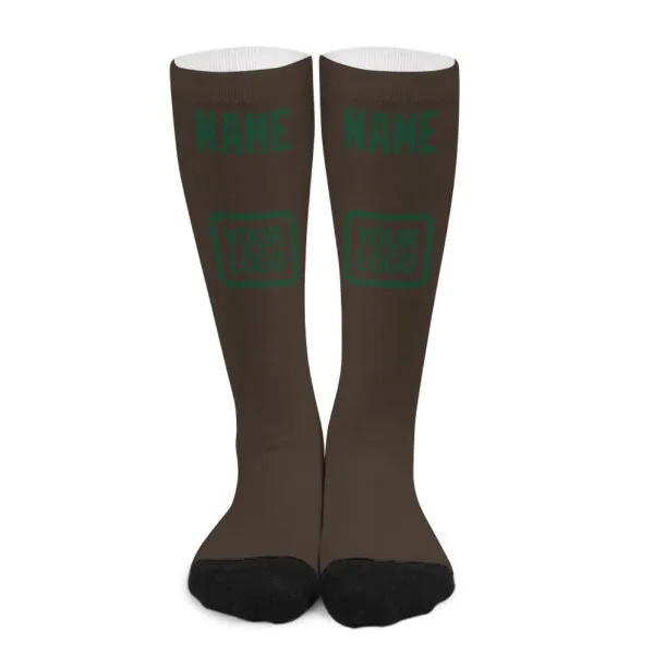 Custom Brown Green Knee-High Sock sold by Tailorly