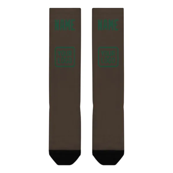 Custom Brown Green Knee-High Sock sold by Tailorly product image thumbnail 2