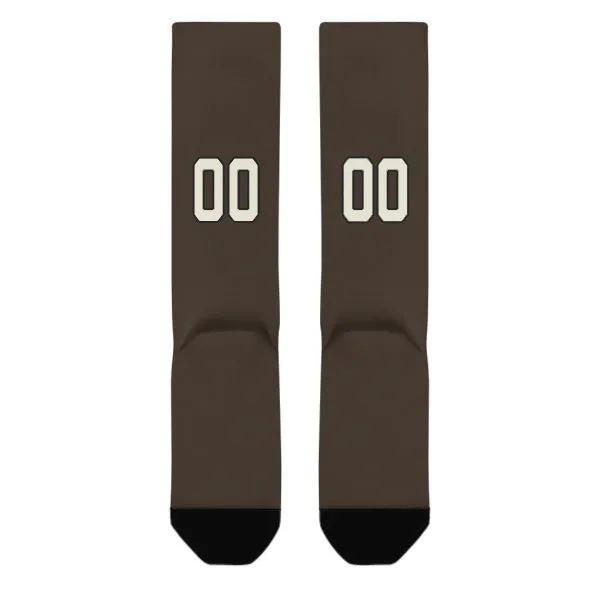 Custom Brown Cream Knee-High Sock sold by Tailorly product image thumbnail 3