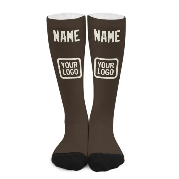 Custom Brown Cream Knee-High Sock sold by Tailorly