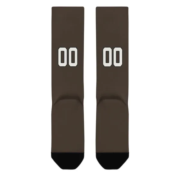 Custom Brown White Knee-High Sock sold by Tailorly product image thumbnail 3