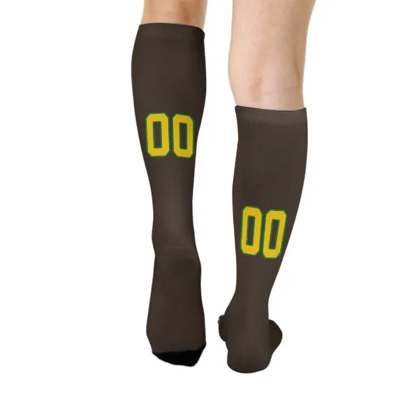 Custom Brown Gold Knee-High Sock sold by Tailorly product image thumbnail 4