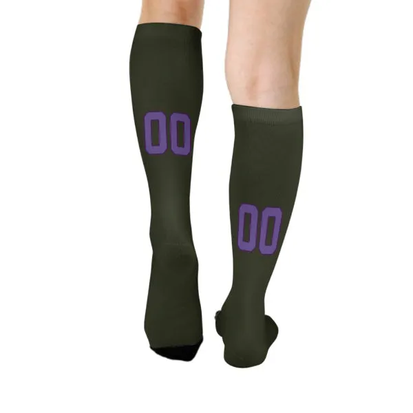 Custom Olive Light Purple Knee-High Sock sold by Tailorly product image thumbnail 4