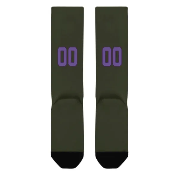 Custom Olive Light Purple Knee-High Sock sold by Tailorly product image thumbnail 3