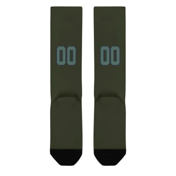 Custom Olive Blue Green Knee-High Sock sold by Tailorly product image thumbnail 3