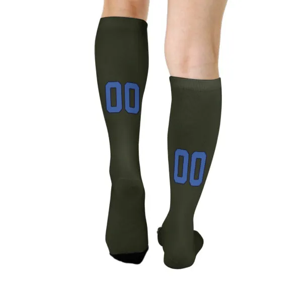 Custom Olive Sky Blue Knee-High Sock sold by Tailorly product image thumbnail 4