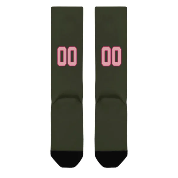Custom Olive Light Pink Knee-High Sock sold by Tailorly product image thumbnail 3