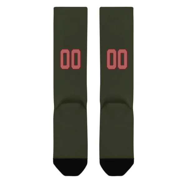 Custom Olive Copper Rose Knee-High Sock sold by Tailorly product image thumbnail 3