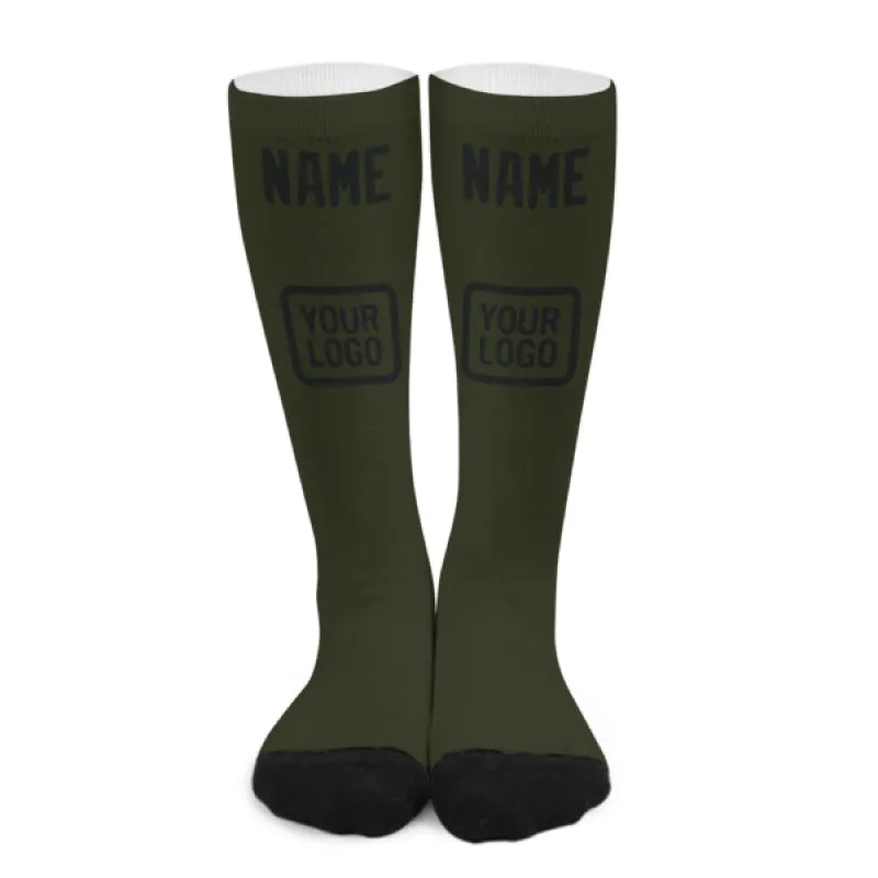 Custom Olive Black Knee-High Sock sold by Tailorly