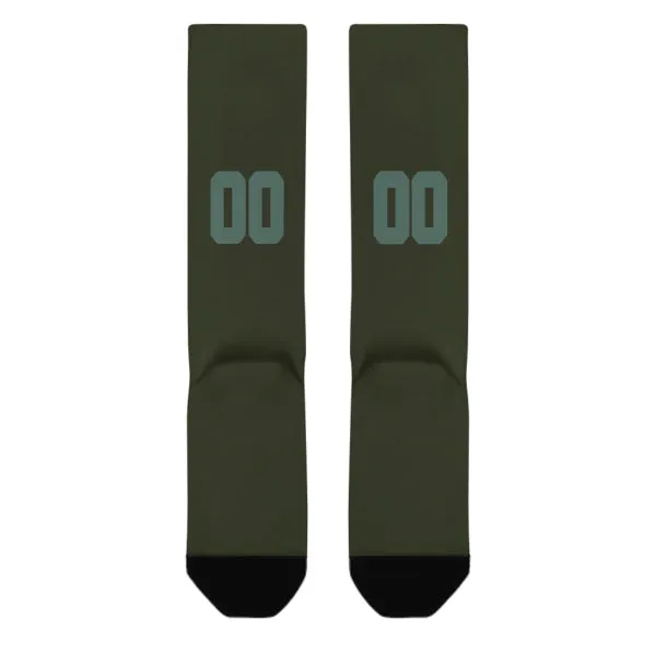 Custom Olive Blue Green Knee-High Sock sold by Tailorly product image thumbnail 3