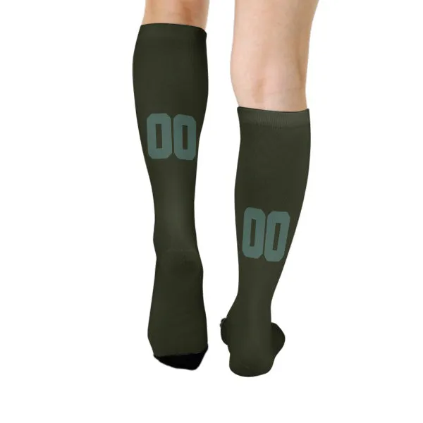 Custom Olive Blue Green Knee-High Sock sold by Tailorly product image thumbnail 4