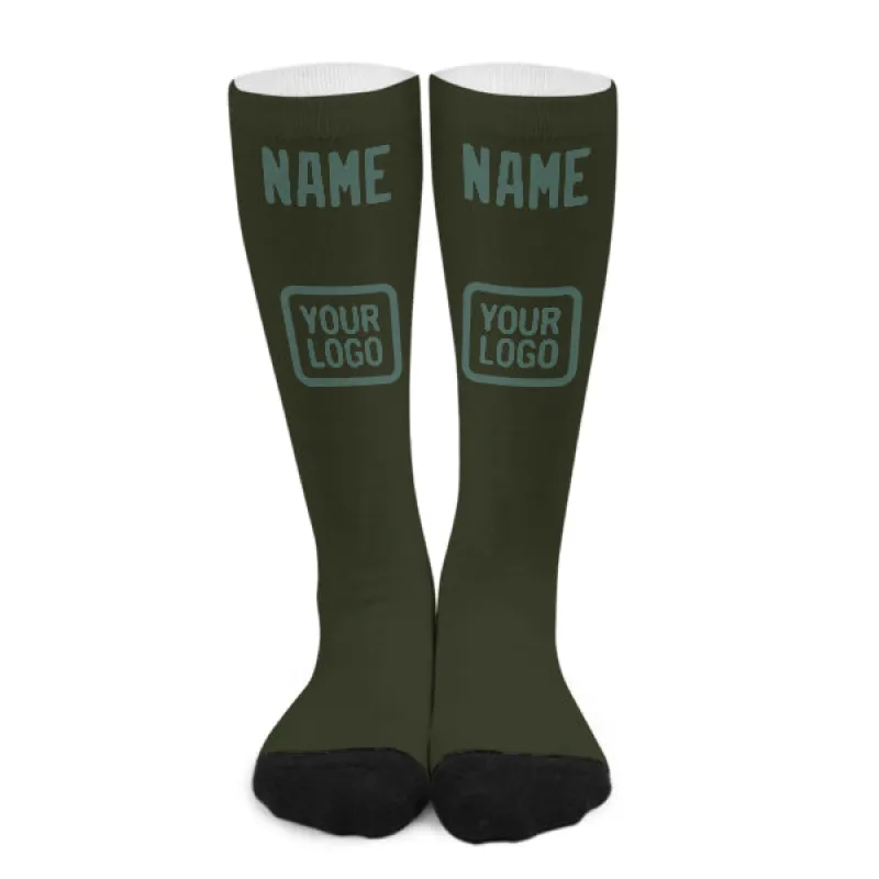 Custom Olive Blue Green Knee-High Sock sold by Tailorly
