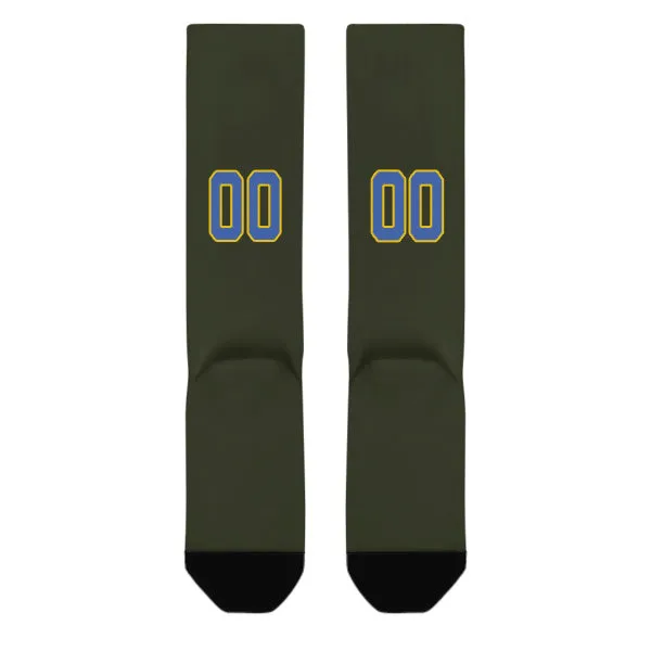 Custom Olive Sky Blue Knee-High Sock sold by Tailorly product image thumbnail 3