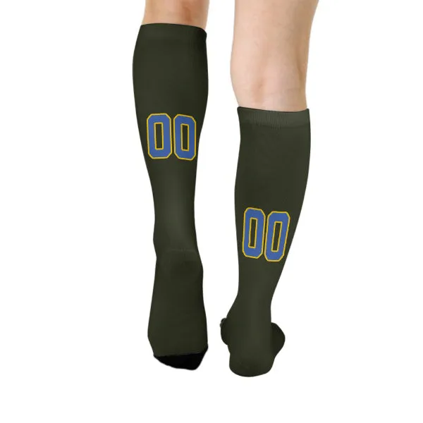 Custom Olive Sky Blue Knee-High Sock sold by Tailorly product image thumbnail 4