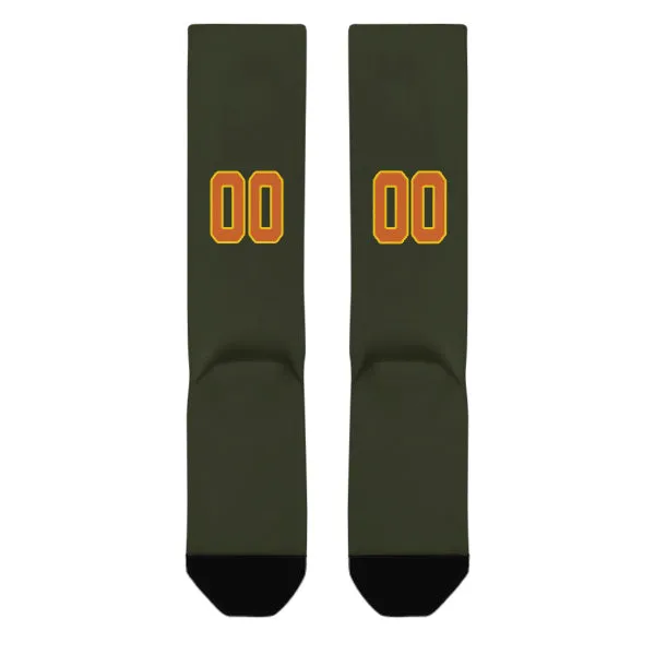 Custom Olive Orange Knee-High Sock sold by Tailorly product image thumbnail 3