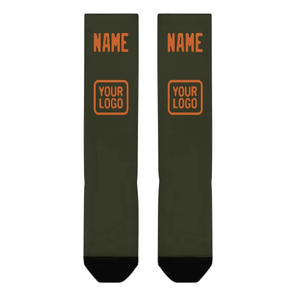 Custom Olive Orange Knee-High Sock sold by Tailorly product image thumbnail 2