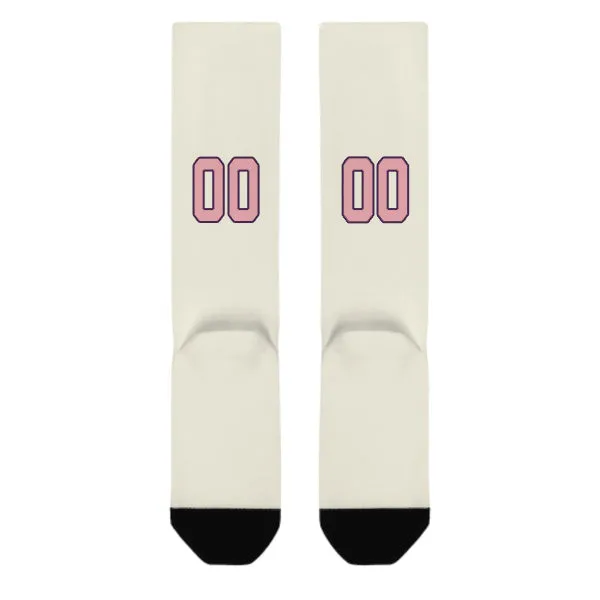 Custom Cream Light Pink Knee-High Sock sold by Tailorly product image thumbnail 3