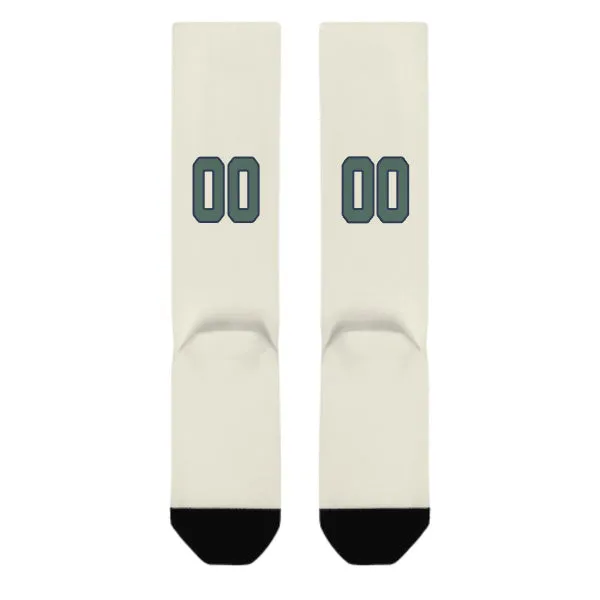Custom Cream Blue Green Knee-High Sock sold by Tailorly product image thumbnail 3