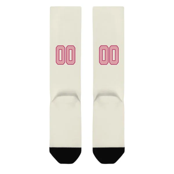 Custom Cream Light Pink Knee-High Sock sold by Tailorly product image thumbnail 3