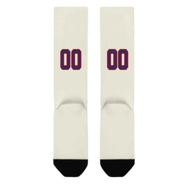 Custom Cream Purple Knee-High Sock sold by Tailorly product image thumbnail 3