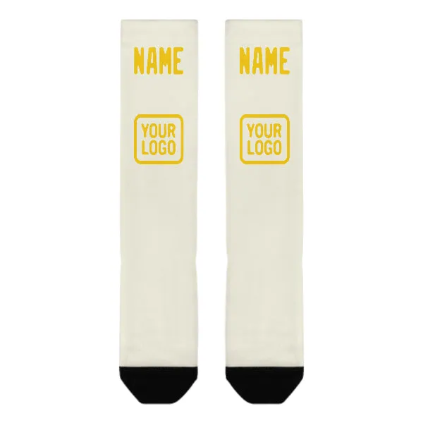 Custom Cream Gold Knee-High Sock sold by Tailorly product image thumbnail 2