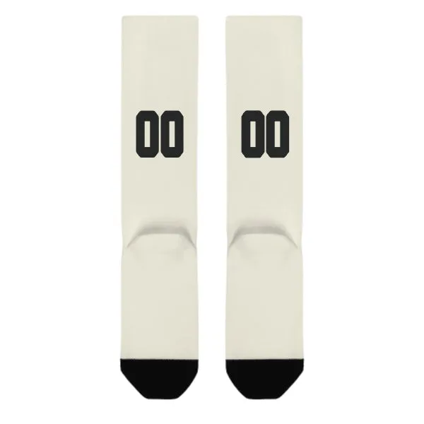 Custom Cream Black Knee-High Sock sold by Tailorly product image thumbnail 3
