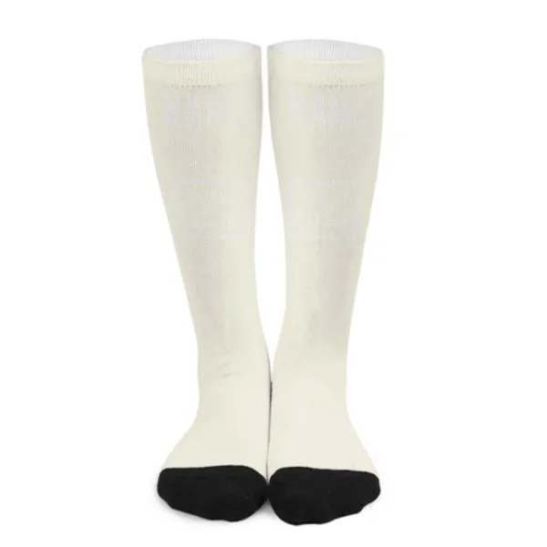 Custom Cream White Knee-High Sock sold by Tailorly