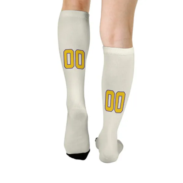 Custom Cream Gold Knee-High Sock sold by Tailorly product image thumbnail 4